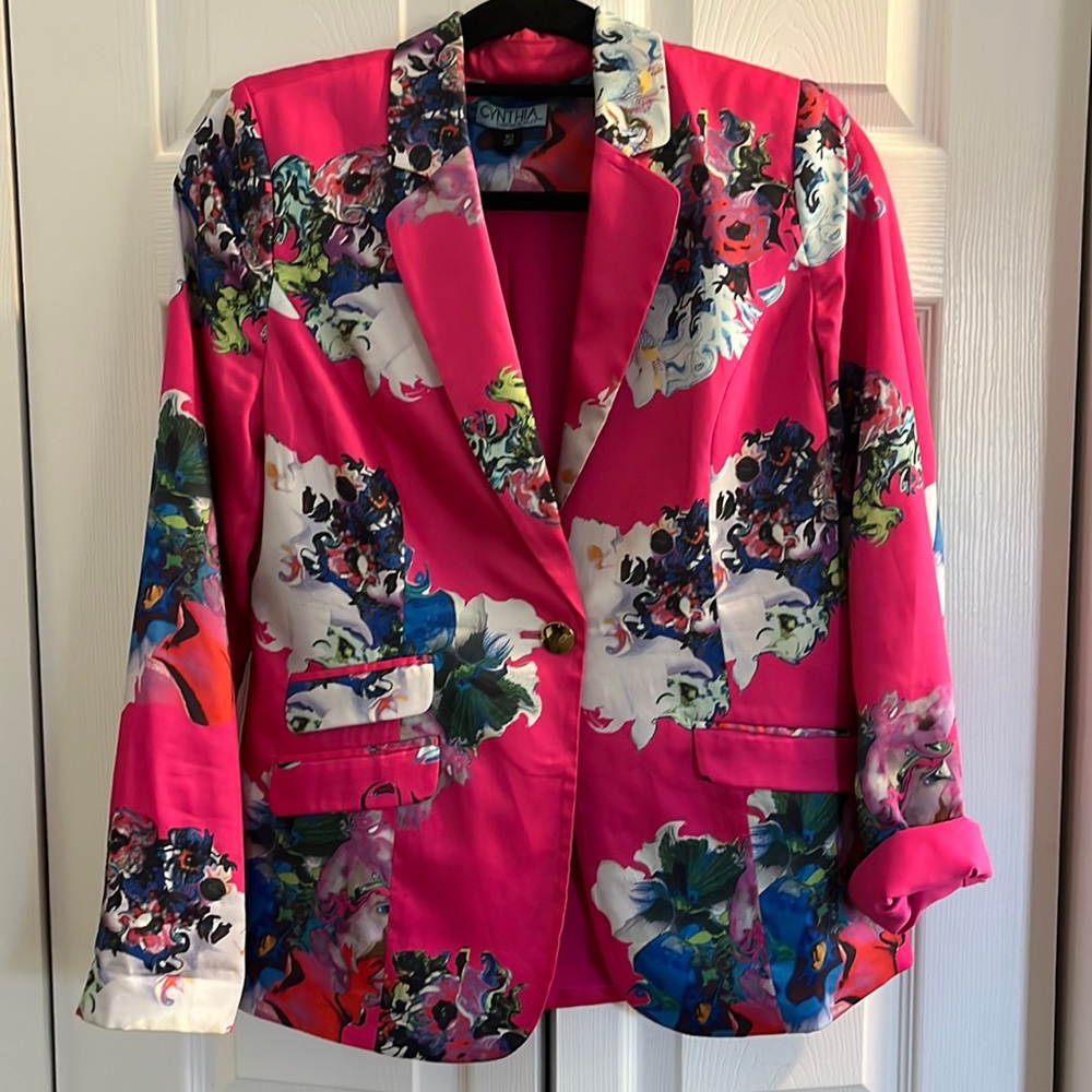 Cynthia Rowley floral blazer